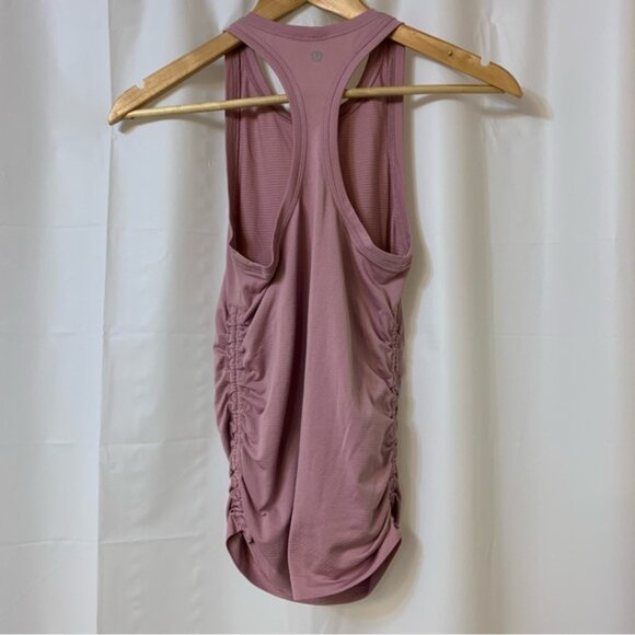 Lululemon Purple Pink Swiftly Tank Cinched Ruched Sides Size 2 - Picture 6 of 8